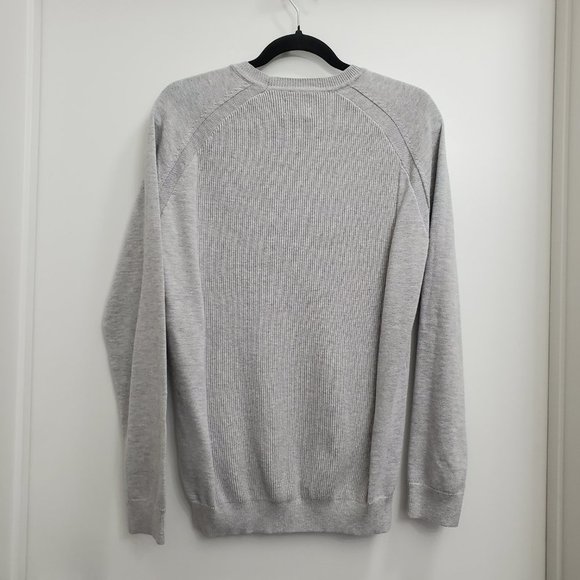 FRANK & Oak Light Grey Crew Neck Utility Sweater Size M - Picture 4 of 8